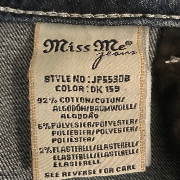 Miss Me Boot Cut Jeans. Embellished Bling! Size 28...Long - Picture 6 of 8